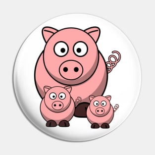 Mamma and Baby Pigs 2 Pin