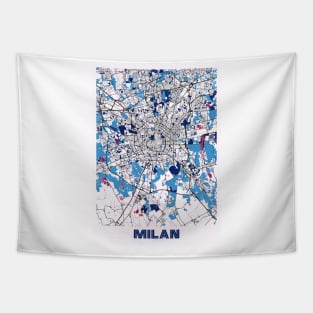 Milan - Italy MilkTea City Map Tapestry