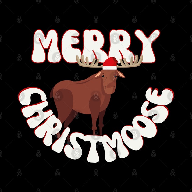 Merry Christmoose - Funny Xmas Moose by Souls.Print