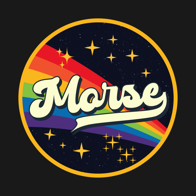 Morse // Rainbow In Space Vintage Style by LMW Art