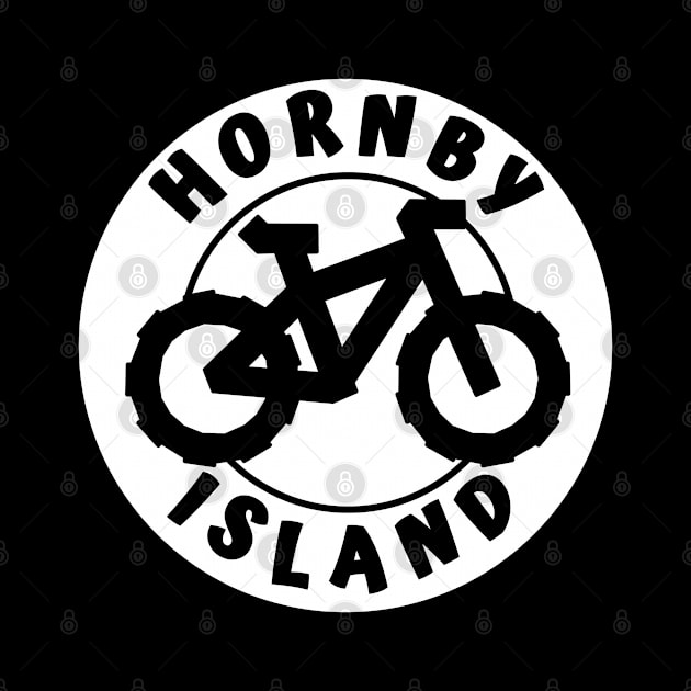 Hornby Island Mountain Bike Round - Black and White MTB Bicycle Circle - Hornby Island Biking by City of Islands