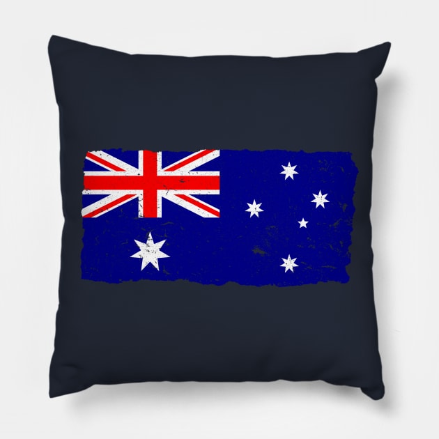 Vintage Australia Flag Pillow by vladocar