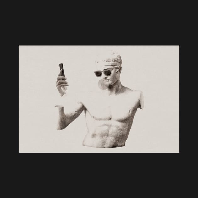 Greek Statue On Phone by TDDesigns