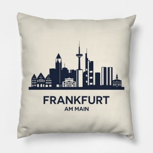 Frankfurt Skyline Emblem Pillow