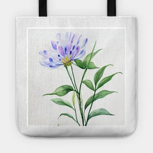 Blue Watercolor Flower - Spotted Tote