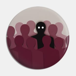 Spooky Ghost In Crowd Of People Pin