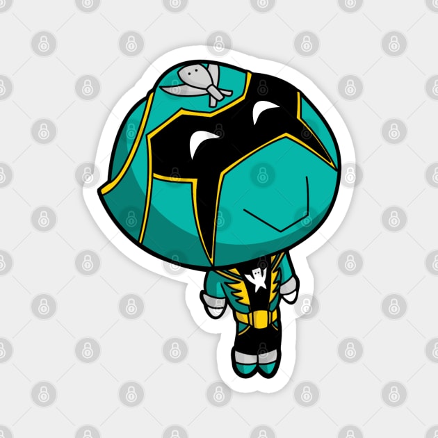 Gokai Green Chibi Magnet by GeekLevelAsian