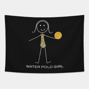 Funny Womens Water Polo Design Tapestry