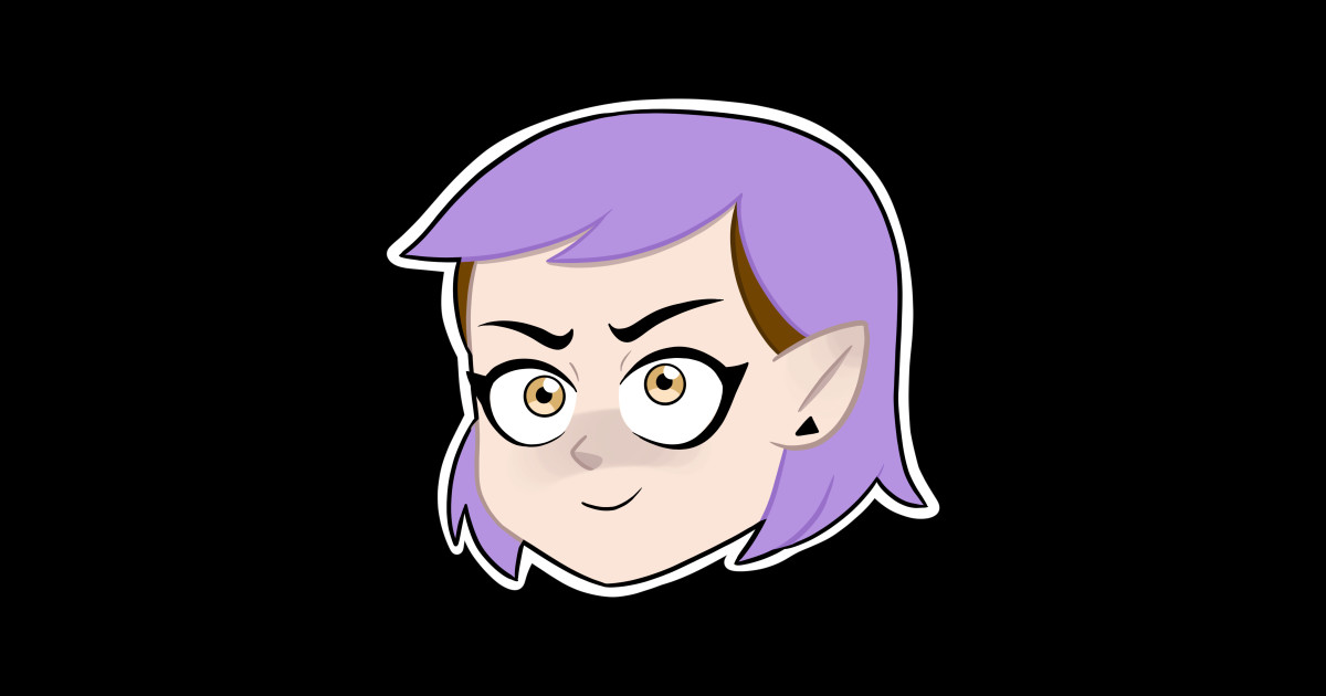Amity side smiles - The Owl House - Sticker | TeePublic
