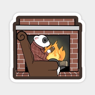 Fireside Ferret Magnet