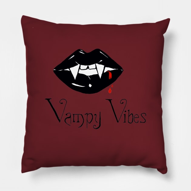 Vampy Vibes Pillow by Perryology101