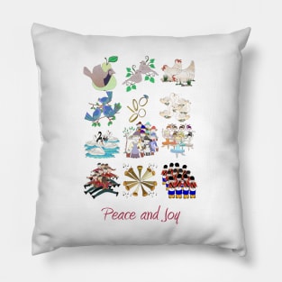 The Twelve Days of Christmas, Peace and Joy Pillow