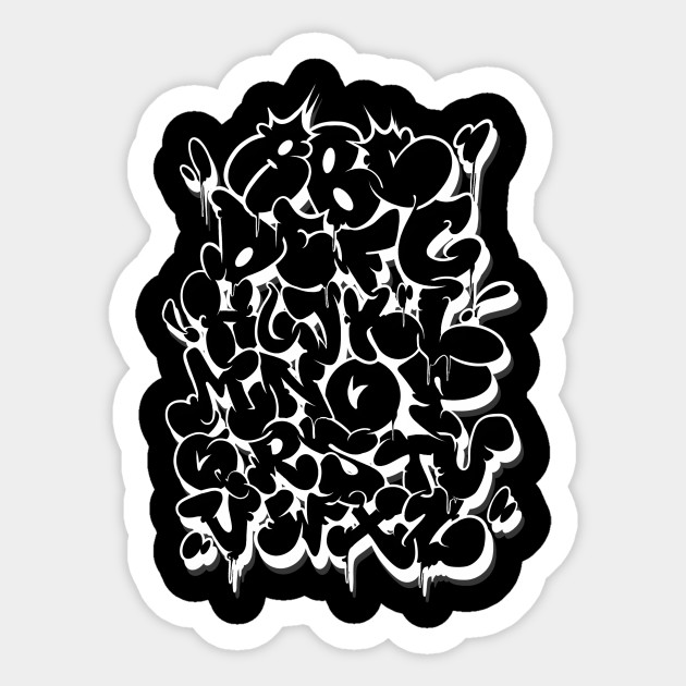 Graffiti ABC , Alphapet Series 2 , Bubbles , black