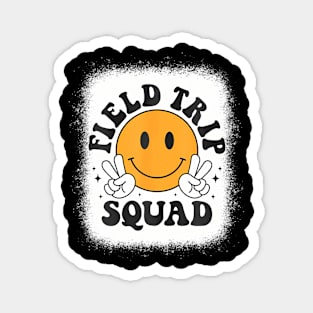 School Field-Trip Squad Groovy  2024 Teacher kids Magnet