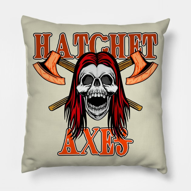 Hatchet Axes Pillow by black8elise