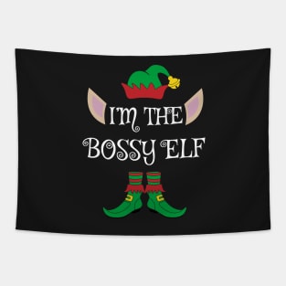 I'm The Bossy Christmas XMas Elf Tapestry