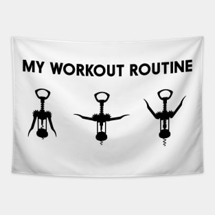 Workout routine wine opener Tapestry