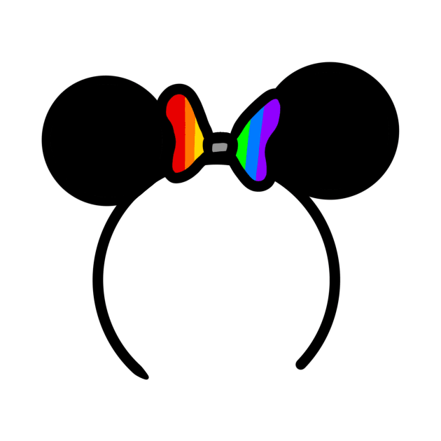 Rainbow Minnie Ears by CalliesArt