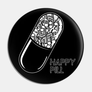 Happy Pill Music lover T-Shirt Pin