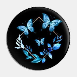 Blue butterflies Pin