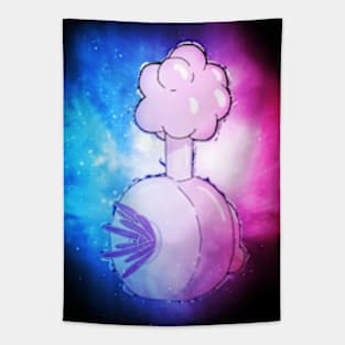 Plumbus in space, nebula illustration Tapestry