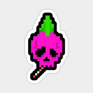 Pink Punk Skull Magnet