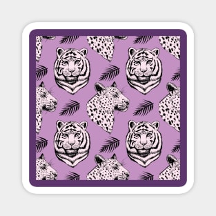 Purple Wild Cats Magnet
