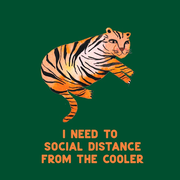 Social Distance Quarantine Covid Tigers Orange by ninoladesign