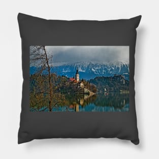 Island. Lake Bled. Slovenia Pillow