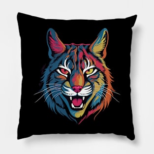 American Bobcat Smiling Pillow