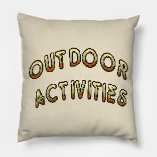 Outdoor Activities (Brown) Pillow