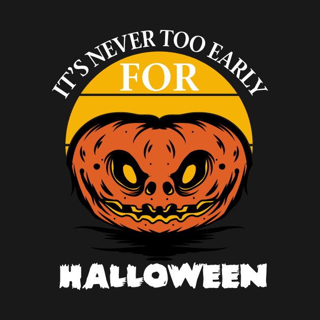 Its never too early for halloween Pumpkin Vintage by Prints by Hitz