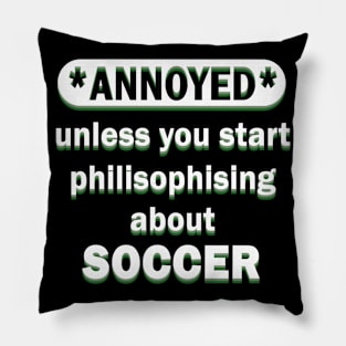 player soccer club saying Pillow