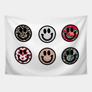 Trendy Happy Faces Sticker Pack Tapestry