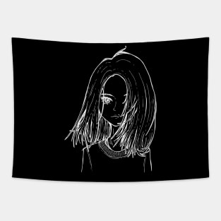 Portrait line art Tapestry