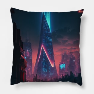 The Shard London Cyberpunk Pillow