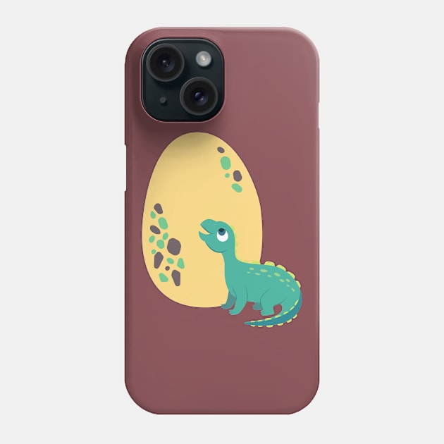 Dinosaur and egg Phone Case by m-laP