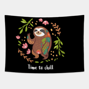 Chill Sloth Tapestry