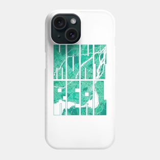 Montreal, Canada City Map Typography - Watercolor Phone Case