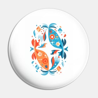 Enchanting Pisces Zodiac Artwork Pin