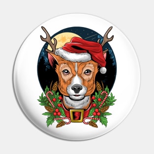 christmas dog santa claus Pin