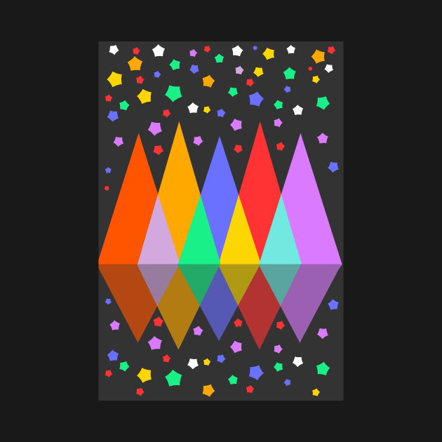 Colorful mountains and hexagons by cocodes