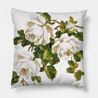 White Roses Pillow