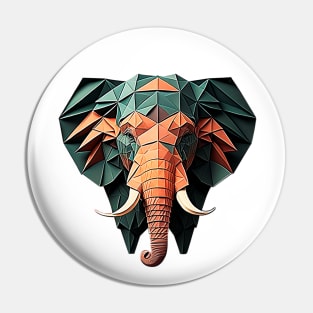 Origami Elephant Pin