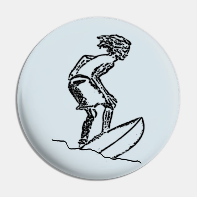 Kids Surfer Pin by KZK101