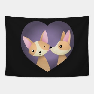 Corgi love Tapestry