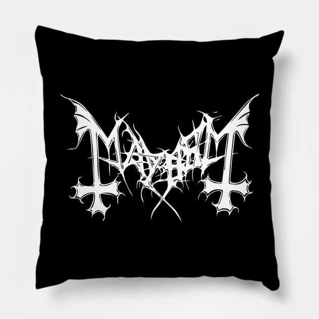 Mayhem logo Pillow by Ac Vai