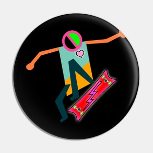 skateboard dude Pin