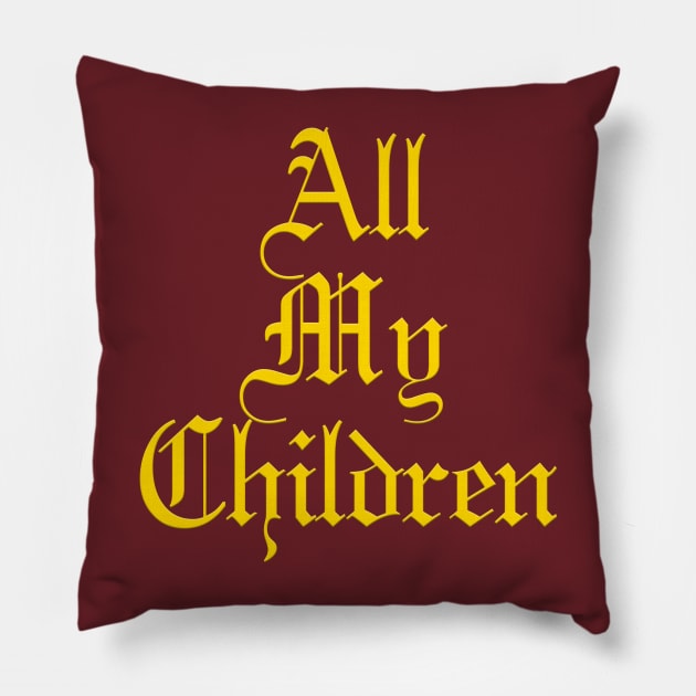 All My Children TV Show Family Album Logo Pillow by HDC Designs