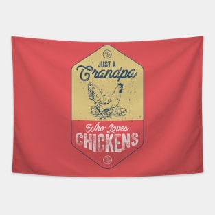 Just a Grandma Who Loves Chickens Tapestry